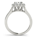 Platinum Halo Engagement Ring - Image 2