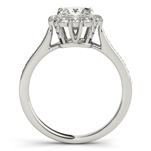 Platinum Halo Engagement Ring - Image 2