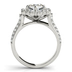 Platinum Round Halo Engagement Ring - Image 2