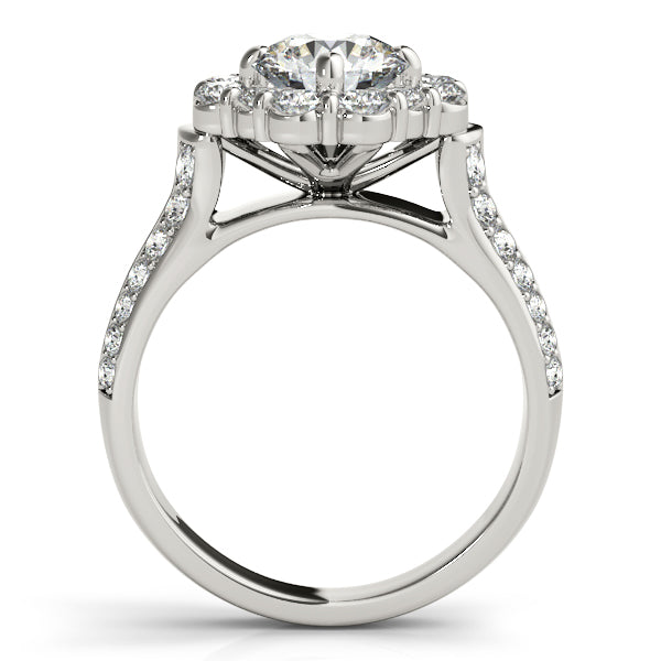 Platinum Round Halo Engagement Ring - Image 2