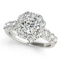 Platinum Round Halo Engagement Ring