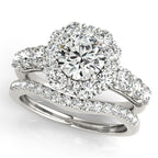 Platinum Round Halo Engagement Ring - Image 3