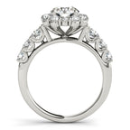 Platinum Round Halo Engagement Ring - Image 2