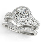 Platinum Round Halo Engagement Ring - Image 3