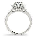 Platinum Round Halo Engagement Ring - Image 2