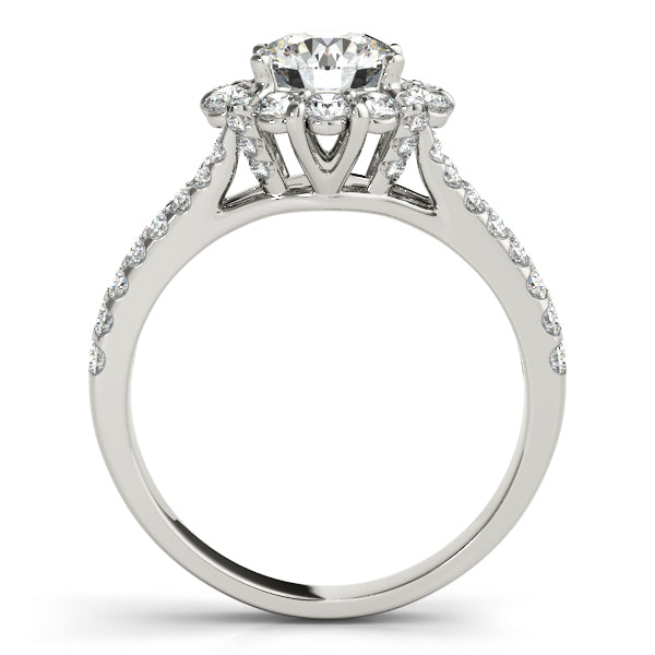 Platinum Round Halo Engagement Ring - Image 2