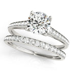 Platinum Single Row Prong Engagement Ring - Image 3