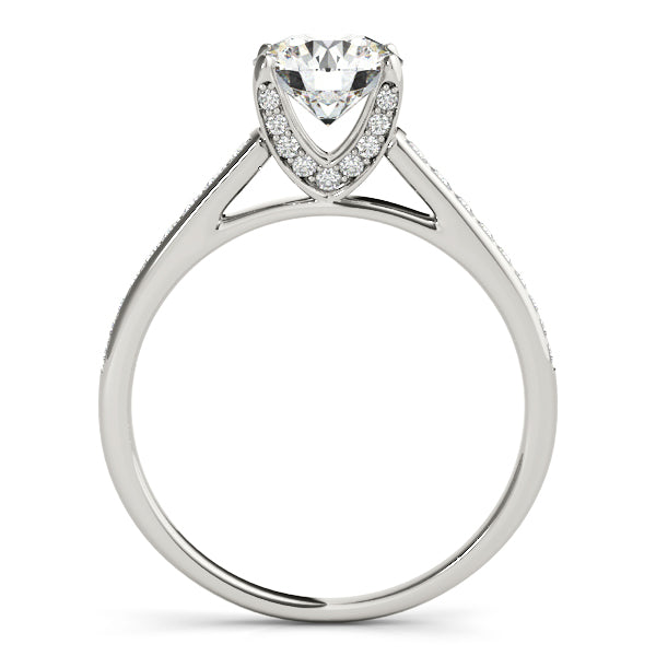 Platinum Single Row Prong Engagement Ring - Image 2