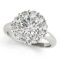 Platinum Round Halo Engagement Ring