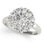 Platinum Round Halo Engagement Ring