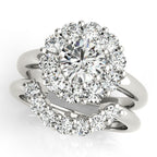 Platinum Round Halo Engagement Ring - Image 3