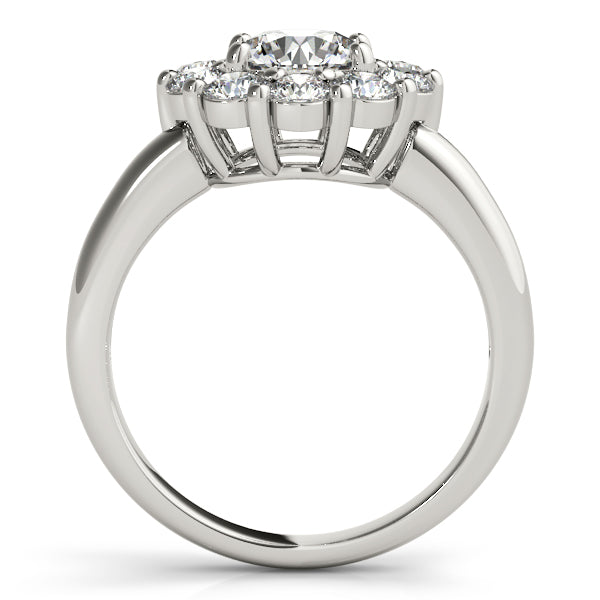 Platinum Round Halo Engagement Ring - Image 2