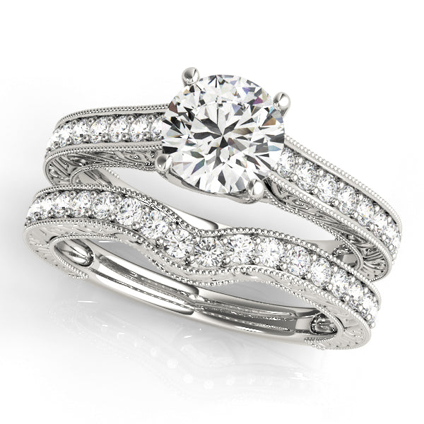 Platinum Trellis Engagement Ring - Image 3