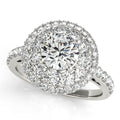 Platinum Round Halo Engagement Ring