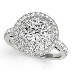 Platinum Round Halo Engagement Ring