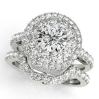 Platinum Round Halo Engagement Ring - Image 3