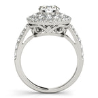 Platinum Round Halo Engagement Ring - Image 2