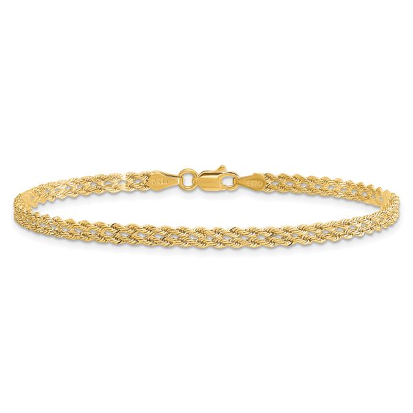Leslie's 14K 3.0mm Wide Diamond-Cut Double Rope Chain - Image 3