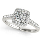 Platinum Halo Engagement Ring