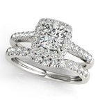 Platinum Halo Engagement Ring - Image 3
