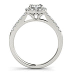 Platinum Halo Engagement Ring - Image 2