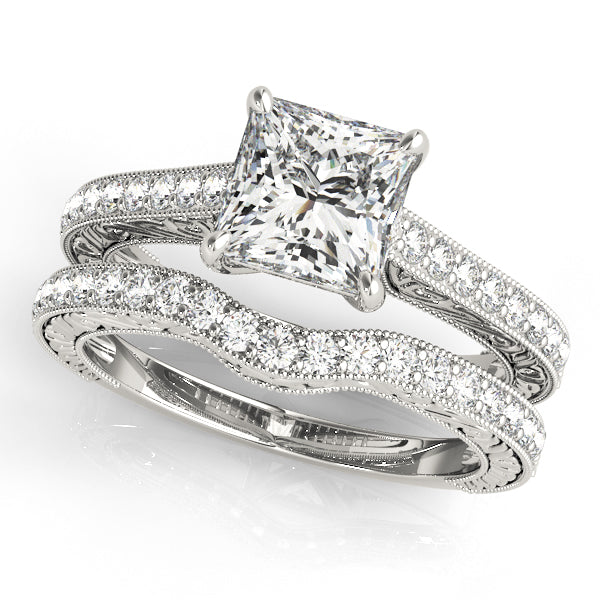 Platinum Trellis Engagement Ring - Image 3