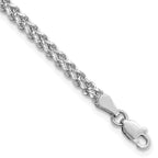 Leslie's 14K White Gold 3.0mm Wide Diamond-Cut Double Rope Chain