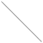 Leslie's 14K White Gold 3.0mm Wide Diamond-Cut Double Rope Chain - Image 2