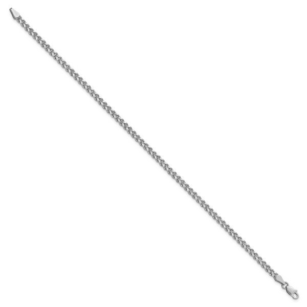 Leslie's 14K White Gold 3.0mm Wide Diamond-Cut Double Rope Chain - Image 2