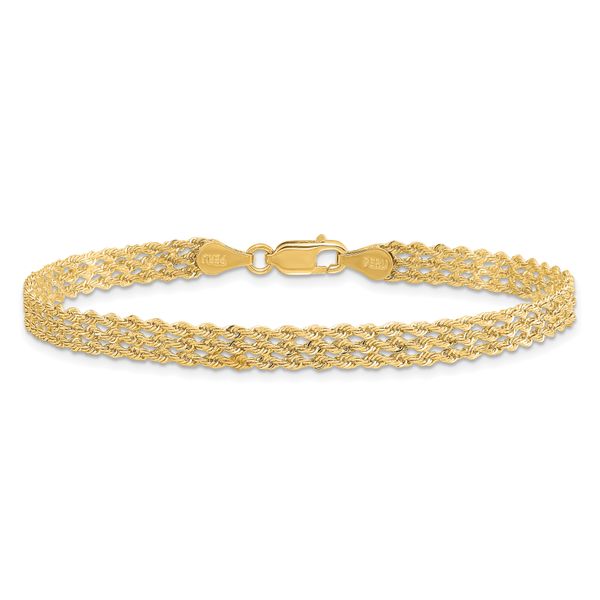 Leslie's 14K 4.5mm Wide Diamond-Cut Triple Rope Chain - Image 3