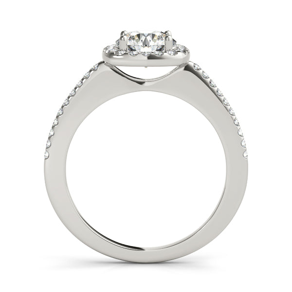 Platinum Round Halo Engagement Ring - Image 2