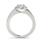Platinum Round Halo Engagement Ring - Image 2