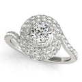 Platinum Round Halo Engagement Ring