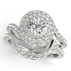 Platinum Round Halo Engagement Ring - Image 3