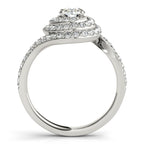 Platinum Round Halo Engagement Ring - Image 2