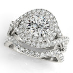 Platinum Round Halo Engagement Ring - Image 3