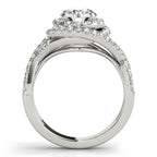 Platinum Round Halo Engagement Ring - Image 2