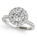 Platinum Round Halo Engagement Ring