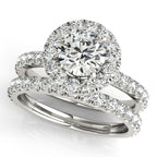 Platinum Round Halo Engagement Ring - Image 3