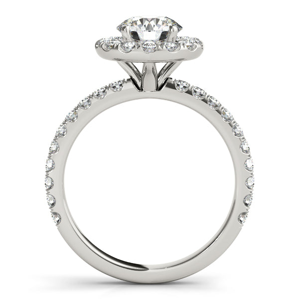 Platinum Round Halo Engagement Ring - Image 2