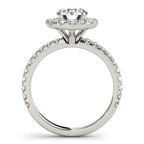 Platinum Round Halo Engagement Ring - Image 2