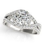 Platinum Halo 2-Row Diamond Band