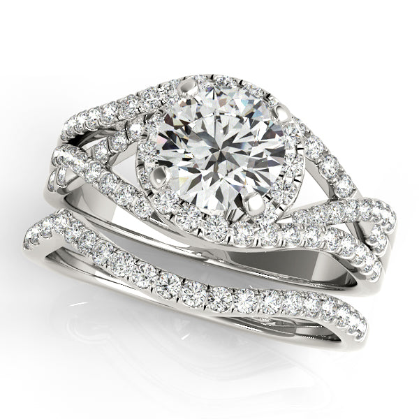 Platinum Halo 2-Row Diamond Band - Image 3