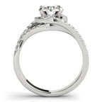 Platinum Halo 2-Row Diamond Band - Image 2
