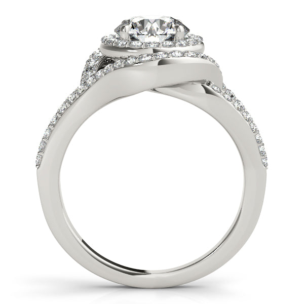 Platinum Round Halo Engagement Ring - Image 2