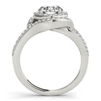 Platinum Round Halo Engagement Ring - Image 2