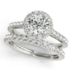 Platinum Round Halo Engagement Ring - Image 3