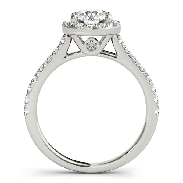 Platinum Round Halo Engagement Ring - Image 2