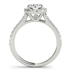 Platinum Round Halo Engagement Ring - Image 2