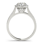 Platinum Round Halo Engagement Ring - Image 2